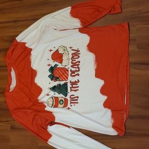 NWOT Christmas/Holiday L/S woman's shirt xxl
